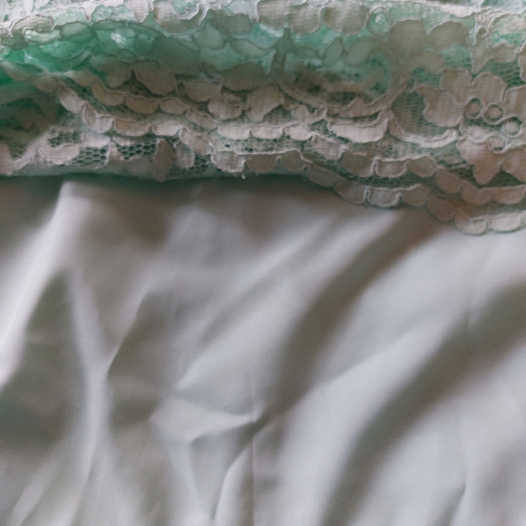 David's Bridal Short Lace Strapless Dress in Mint Green, Beautiful, Size… - Picture 5 of 13